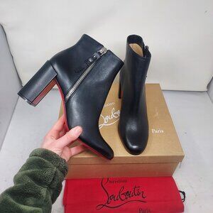 Christian Louboutin Black Ziptotal Black Ankle Boot